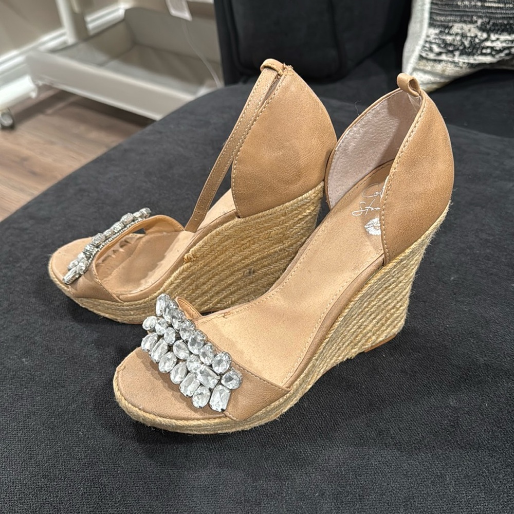 Bling wedge heels